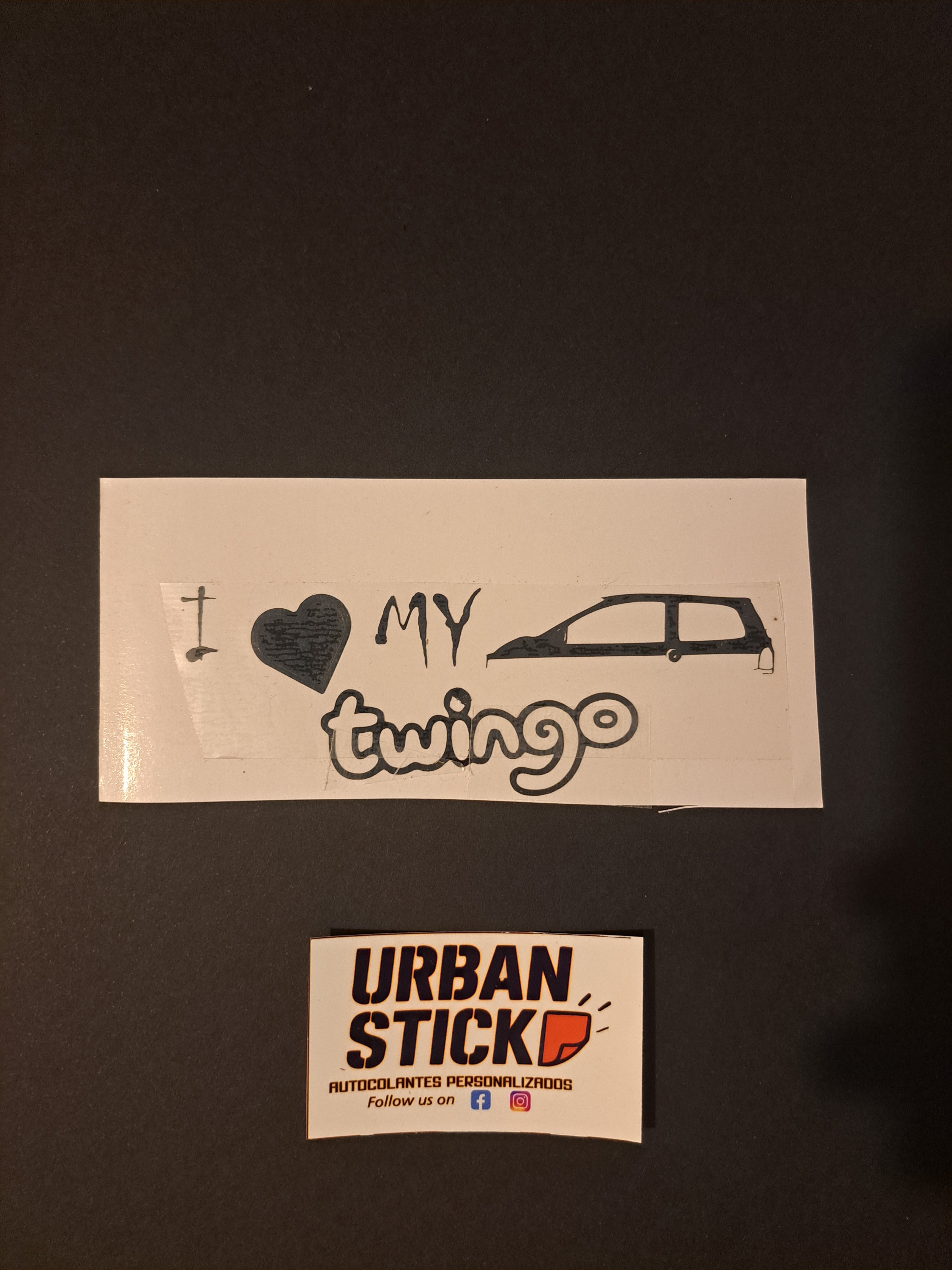 Autocolante "I LOVE MY TWINGO"