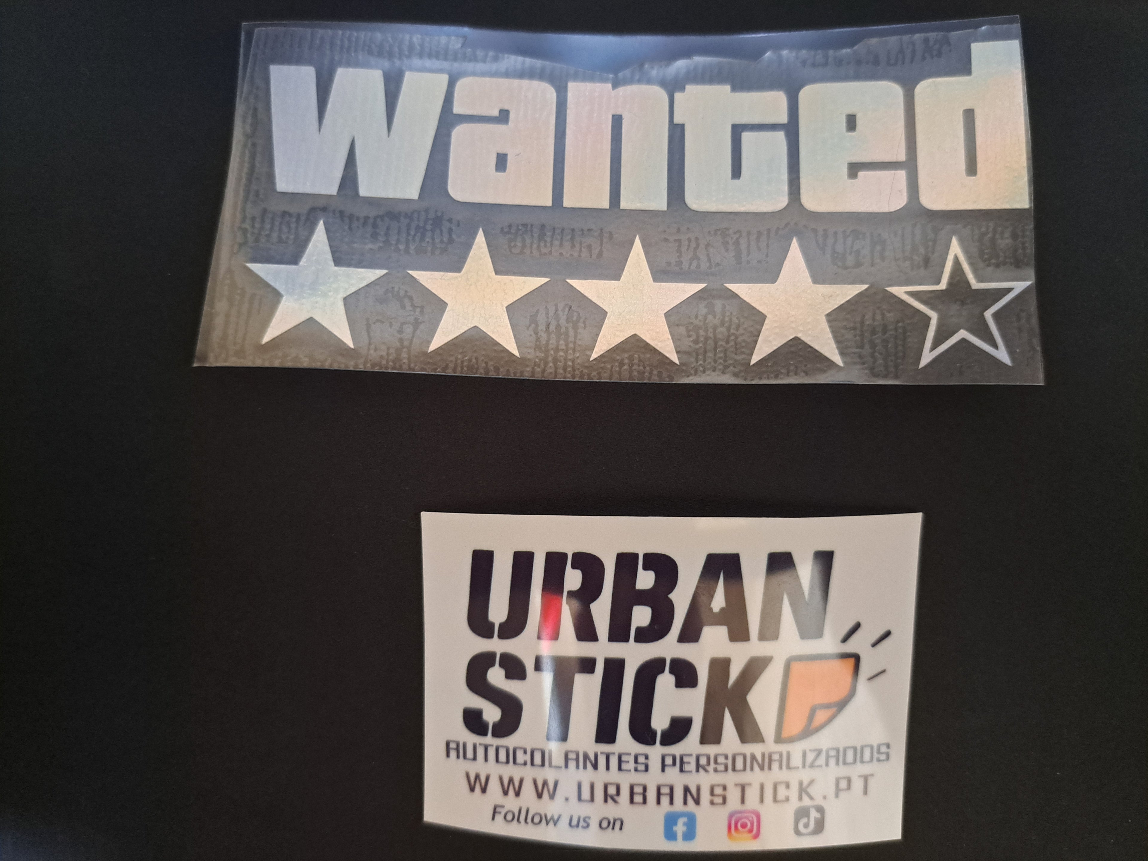 Autocolante "WANTED"