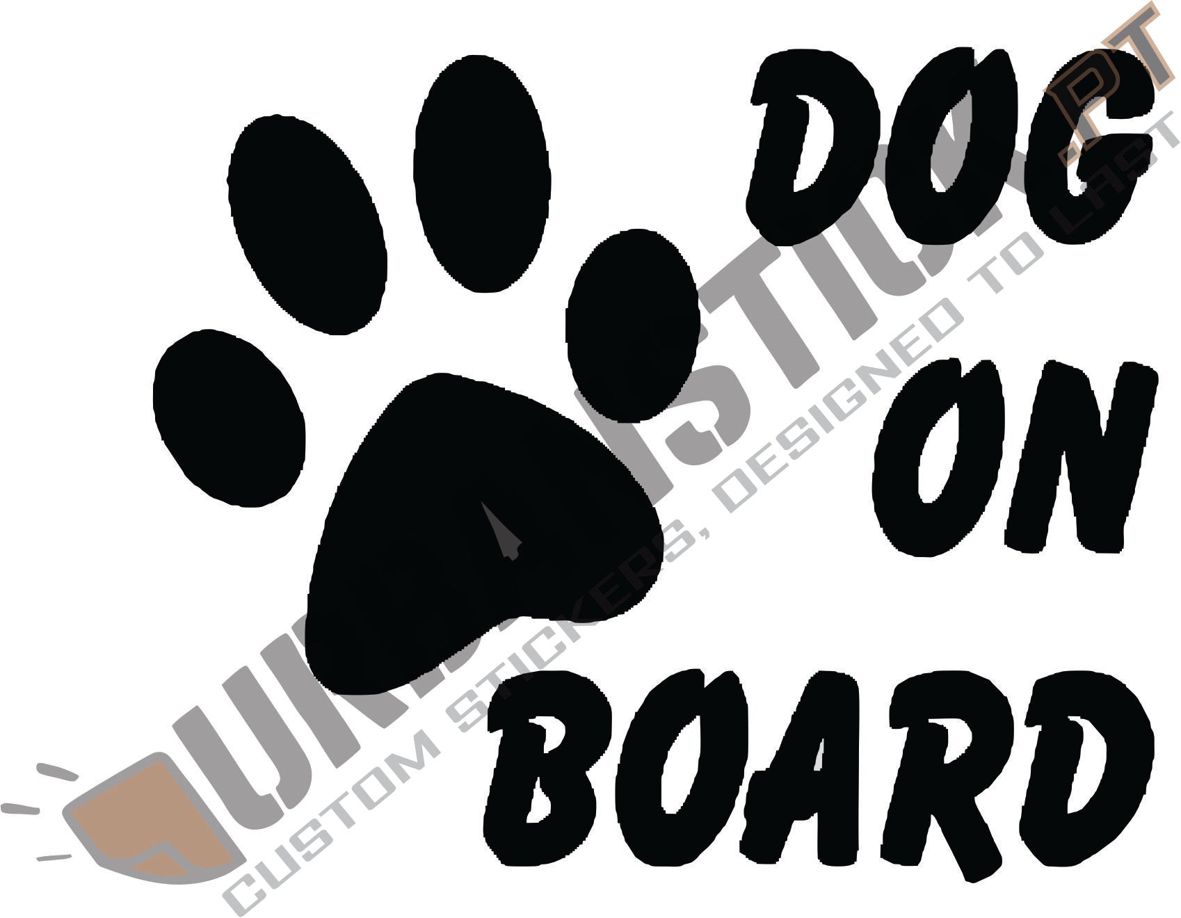 Autocolante "DOG ON BOARD"