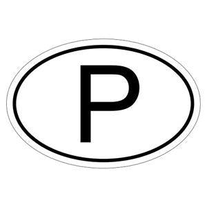 Autocolante "P"