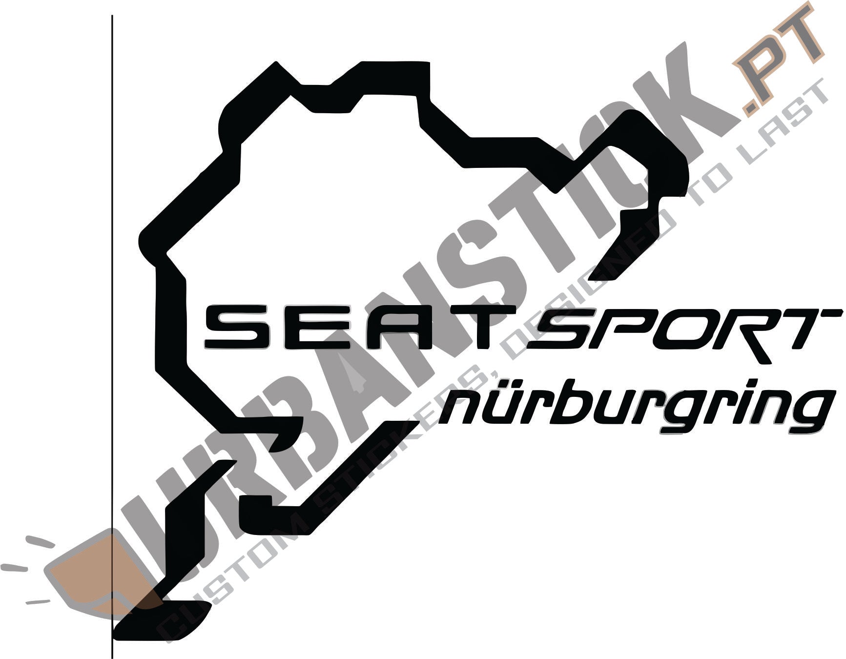 Autocolante "SEAT SPORT Nurburgring"