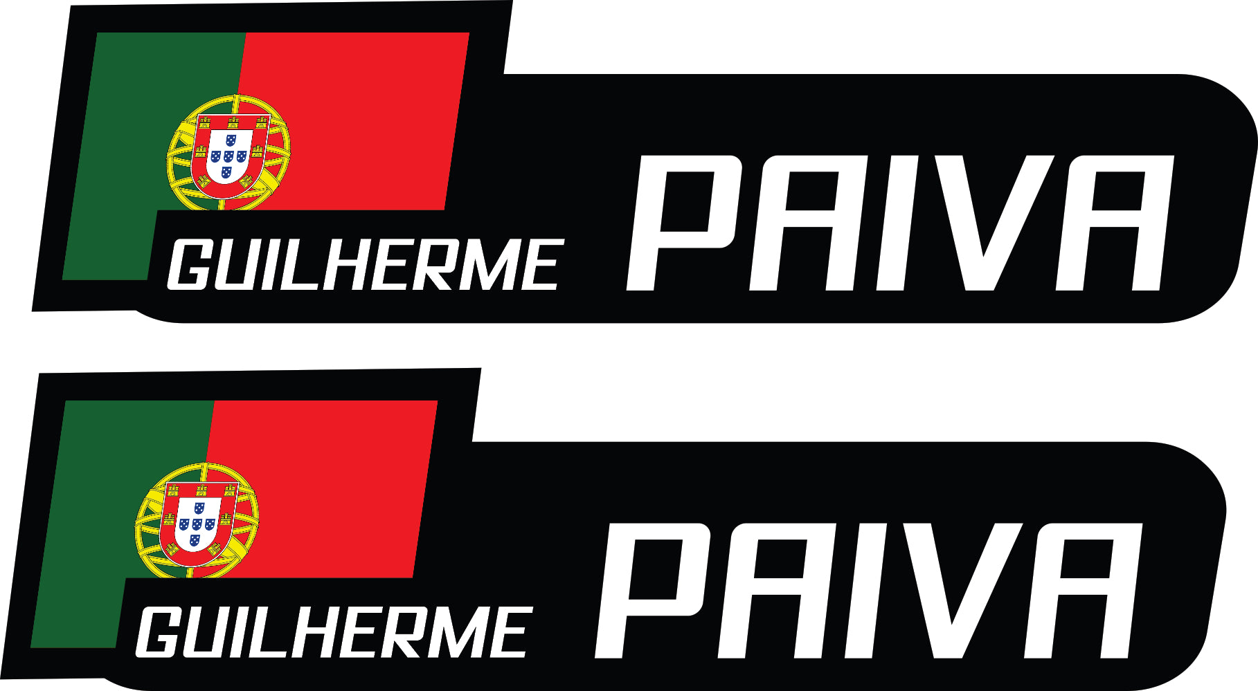 Autocolante "Bandeira+Nome"