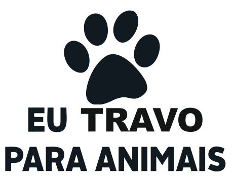 Autocolante "EU TRAVO PARA ANIMAIS"