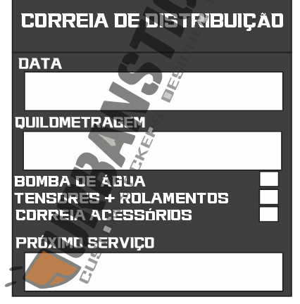 Autocolante "CORREIA DE DISTRIBUIÇÃO"