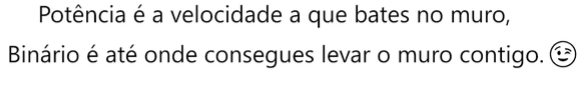 Autocolante "POTÊNCIA BINÁRIO"