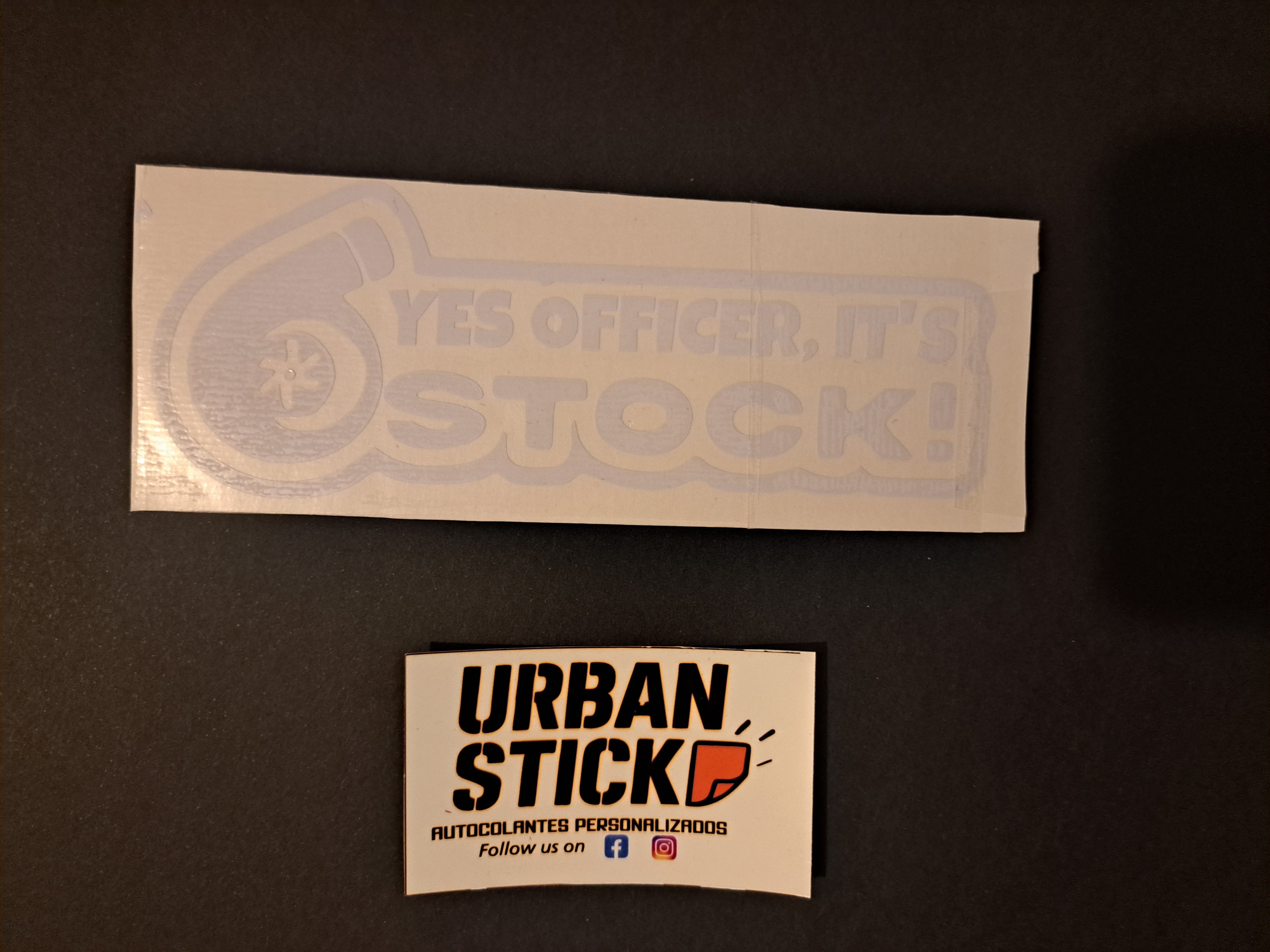 Autocolante "Yes Officer It's Stock"